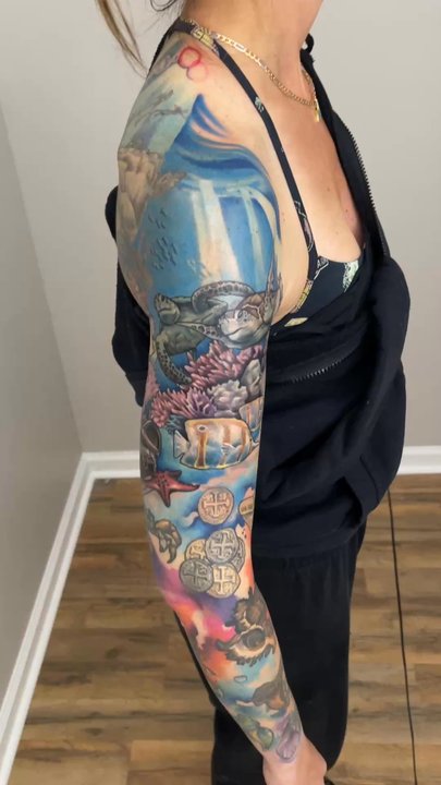Shadewell - Sleeve by Stephen Taylor - Tattoo Near Me - Jacksonville, North Carolina