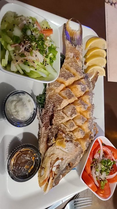 Clam House - Hog Fish Thai Style AMAZING! - Seafood Near Me - Palmetto, Florida