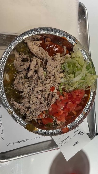 Red & Green - Navajo Taco Christmas style - red and green sauce - chicken on fry bread. - New Mexican Cuisine Near Me - Albuquerque, New Mexico