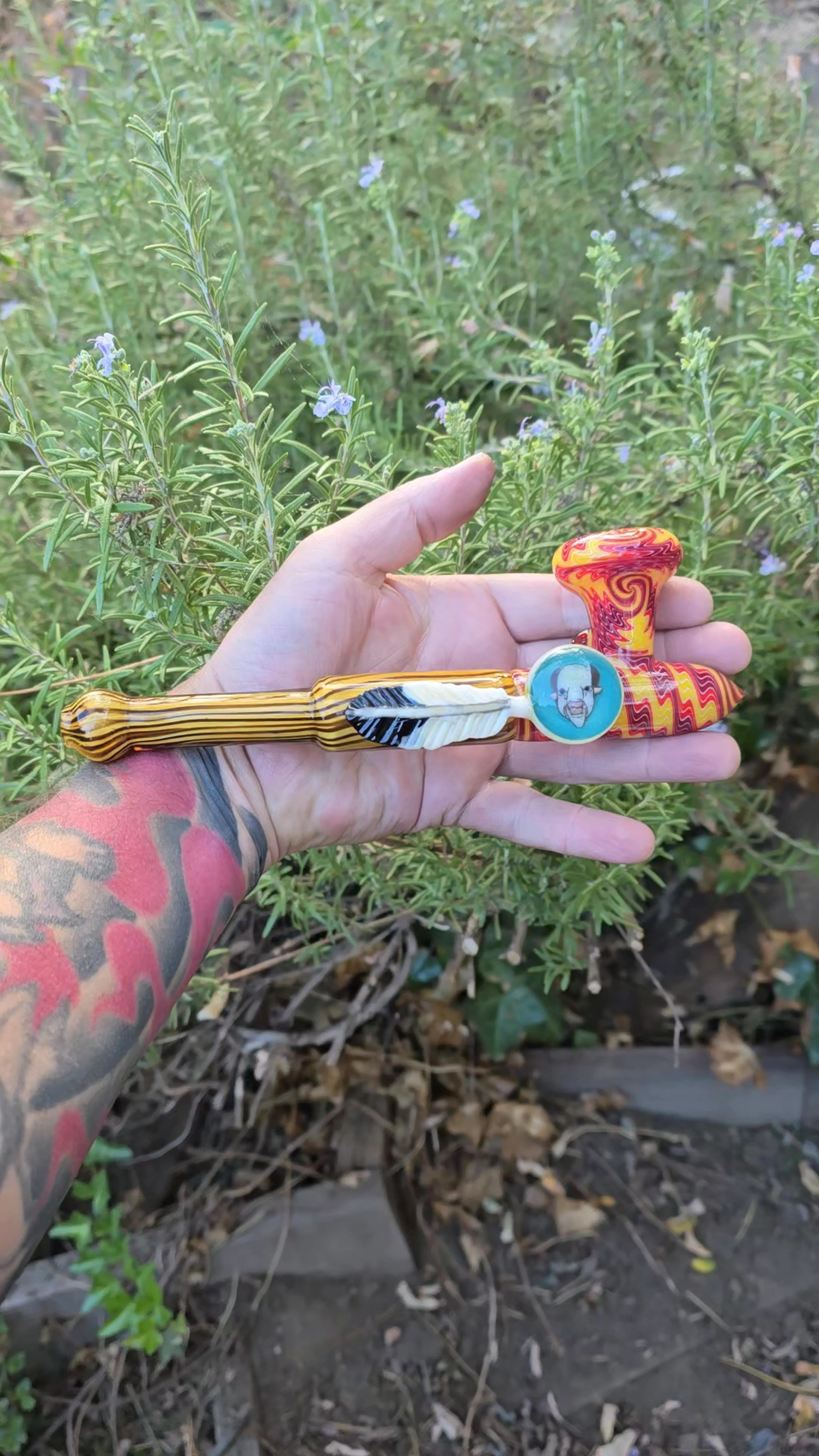 Preview pic of White buffalo peace pipe