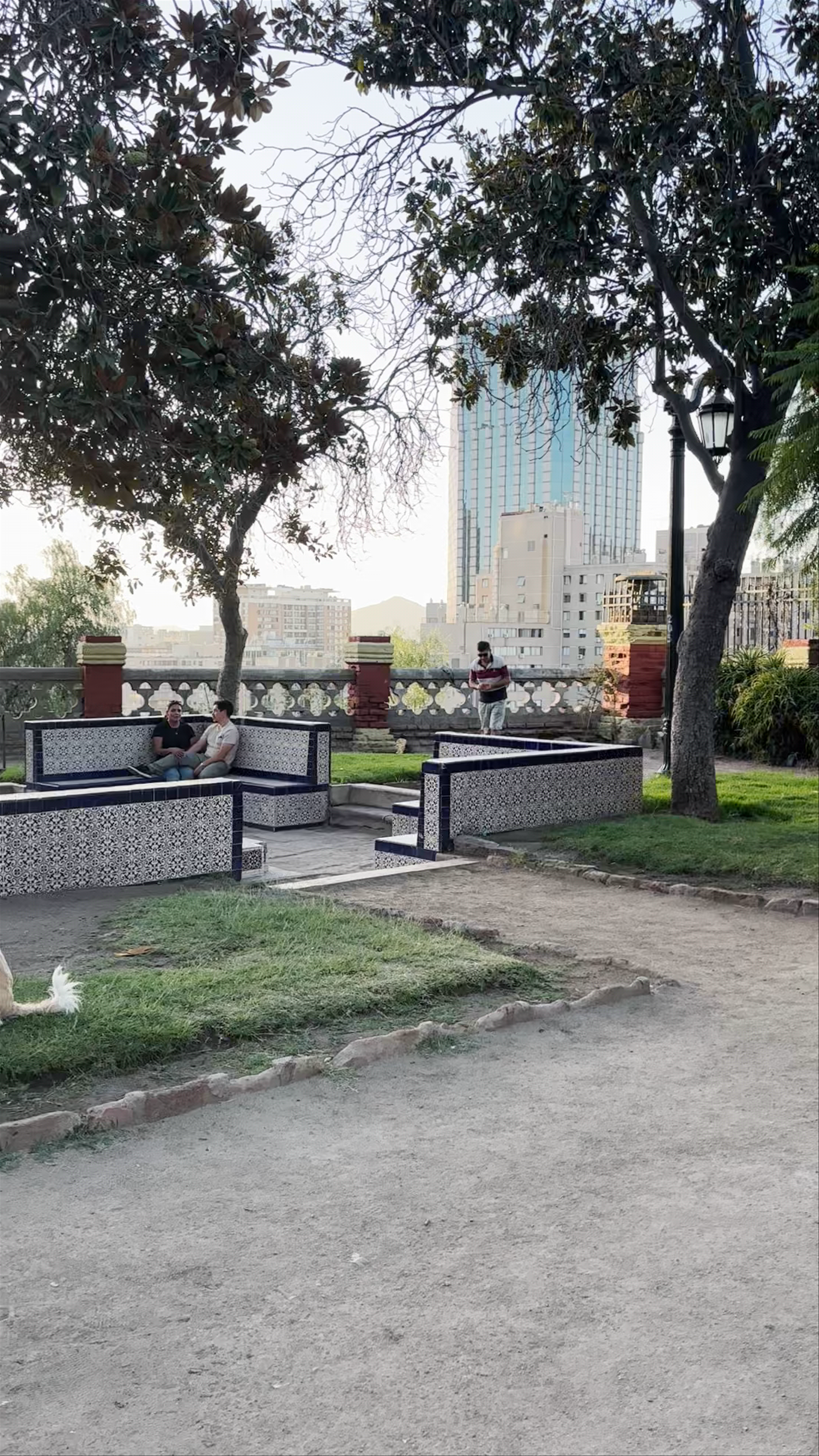 Serene Afternoon at Plaza Pedro De Valdivia, Cerro Santa Lucía, Santiago