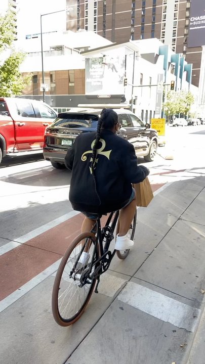 Hotel Teatro - Riding their complimentary bike. - Hotels Near Me - Denver, Colorado