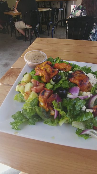 The Mediterranean Kitchen - This Greek chicken salad is giving me life right now - Mediterranean Near Me - Commerce, California