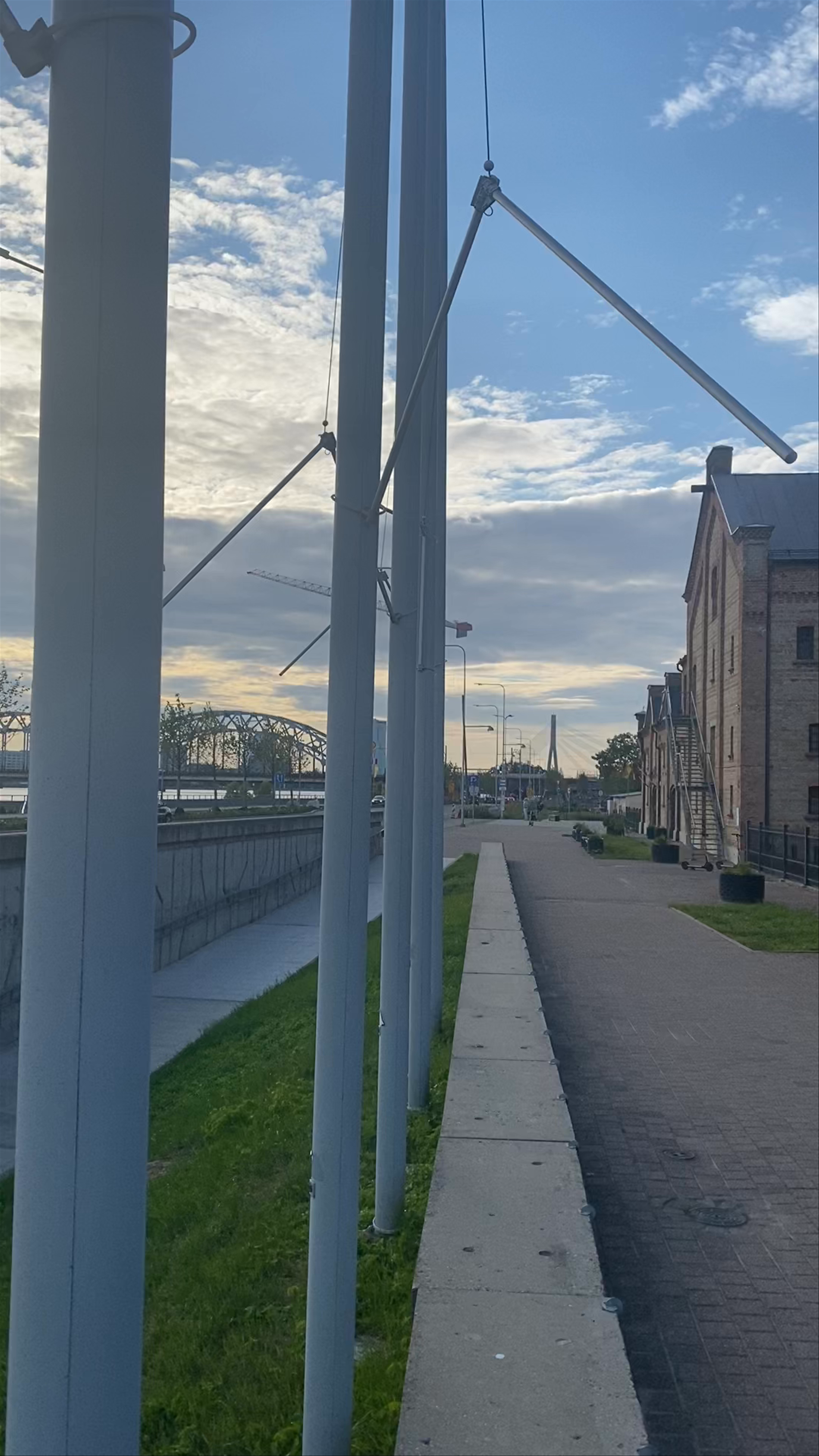 Strolling the Historic Spīķeri Quarter in Riga at Sunset