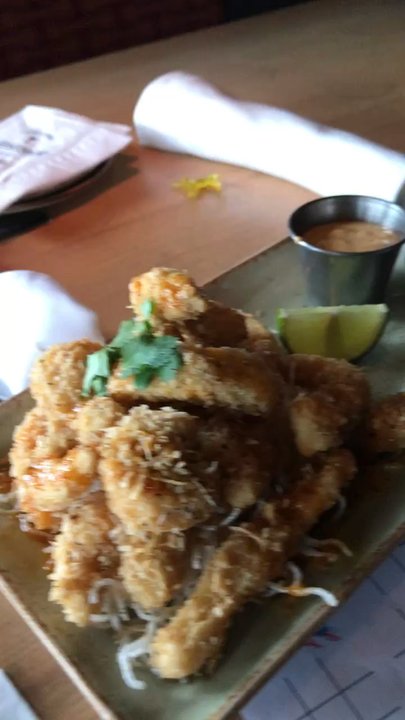 Milestones - For 14.99 this is a a small portion of coconut calamari. It was exactly 13 pieces. - Canadian (New) Near Me - London, Ontario