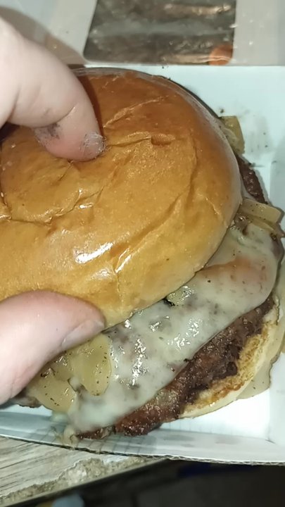 Buffalo Wild Wings - Bacon and Swiss with grilled onion Double Burger from "wild burger" aka BWW. Not a burger joint. - American Near Me - Roseville, Minnesota