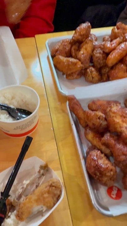 Bonchon Petaluma - N McDowell Blvd - All the food we got for our team. - Asian Fusion Near Me - Petaluma, California