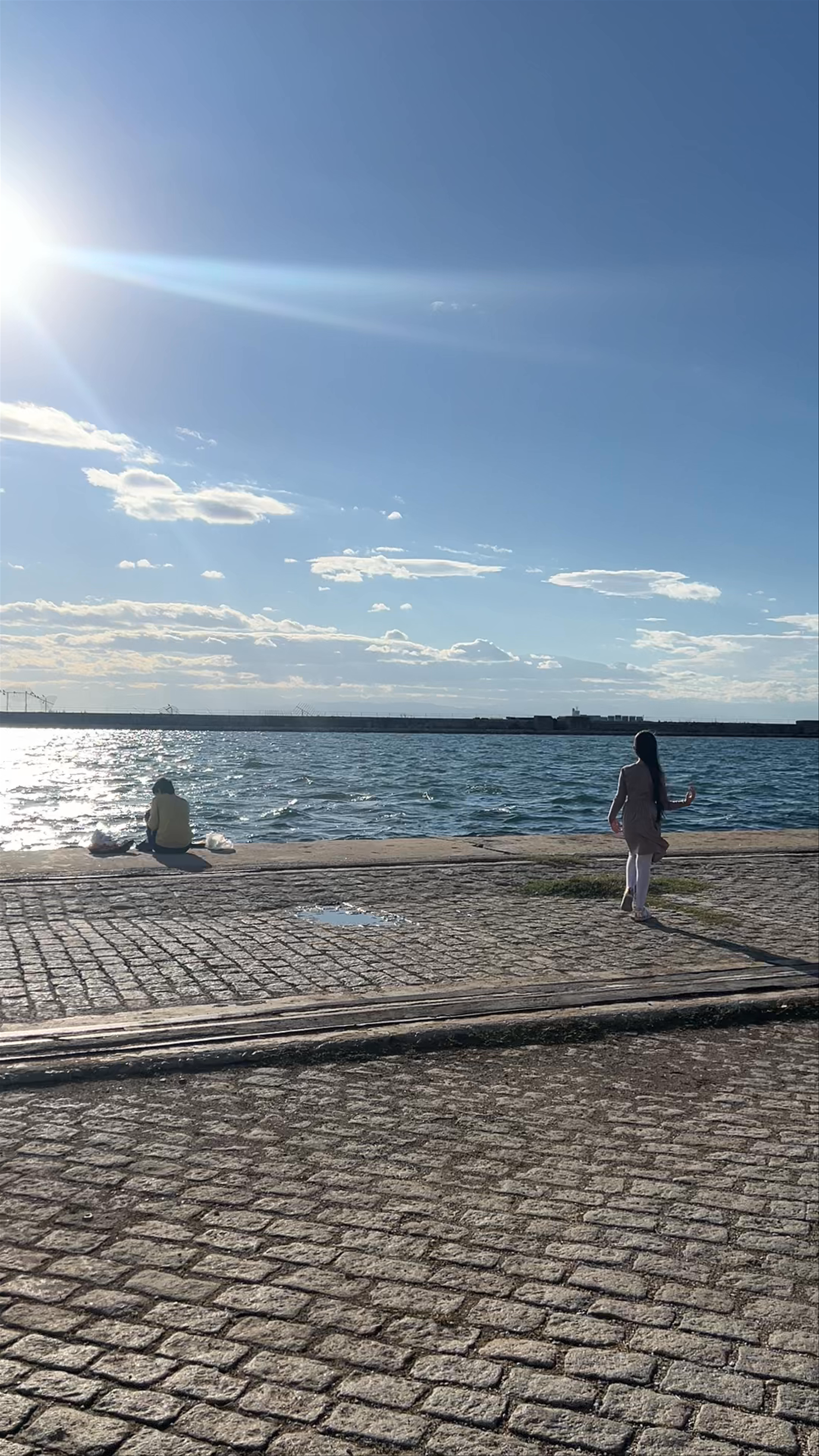 Peaceful Afternoon at Thessaloniki Port Waterfront