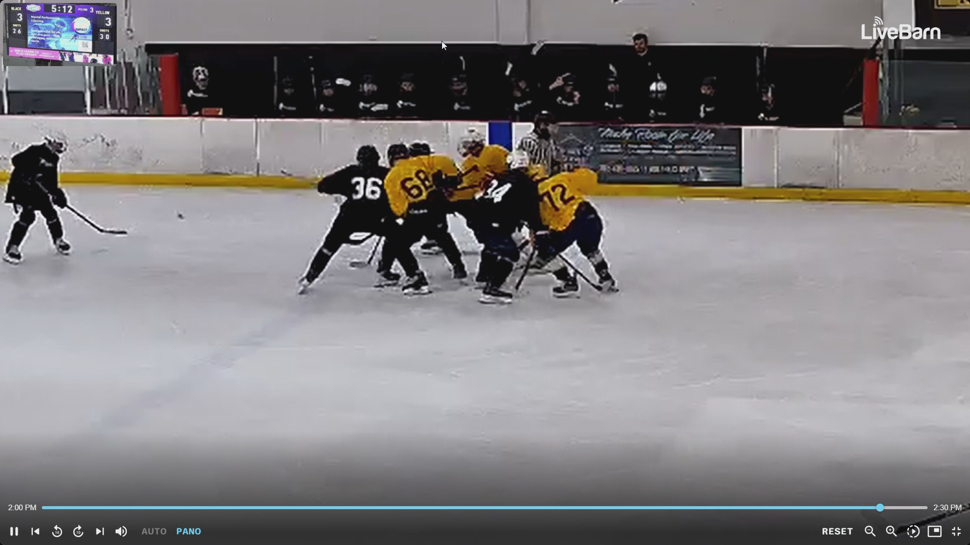 Global LV: Digs in, Drives Center & Kicks Puck into Offensive Zone