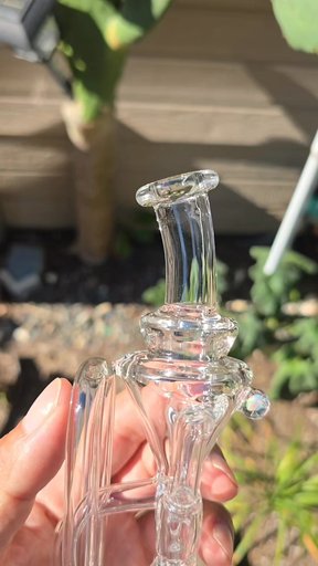Preview pic of Roots Glass Opal Gilly Recycler Puffco Peak Attachment