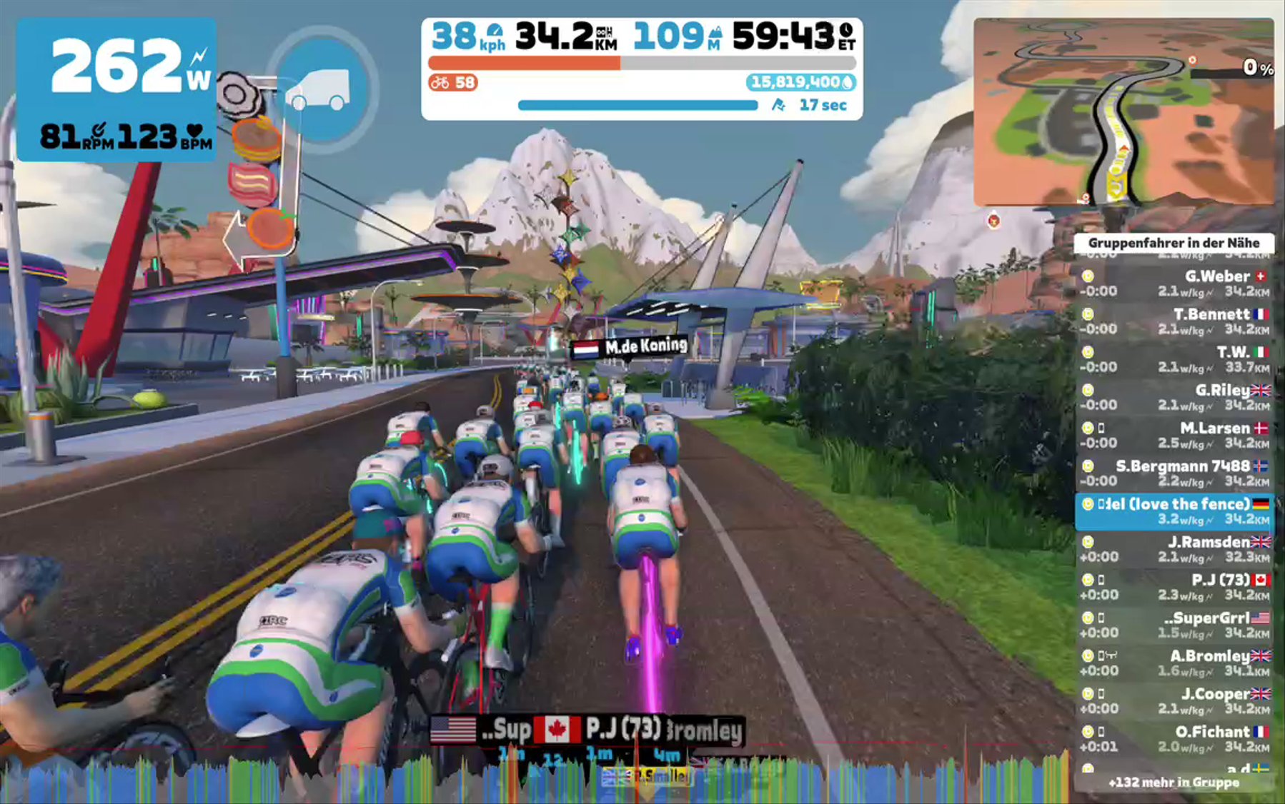 Zwift - Group Ride: ZZRC Chain Reaction Sub 2 (D) on Watopia's Waistband in Watopia