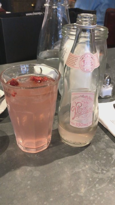 Bill's - Sparkling pink lemonade - British Near Me - Cambridge, CAM