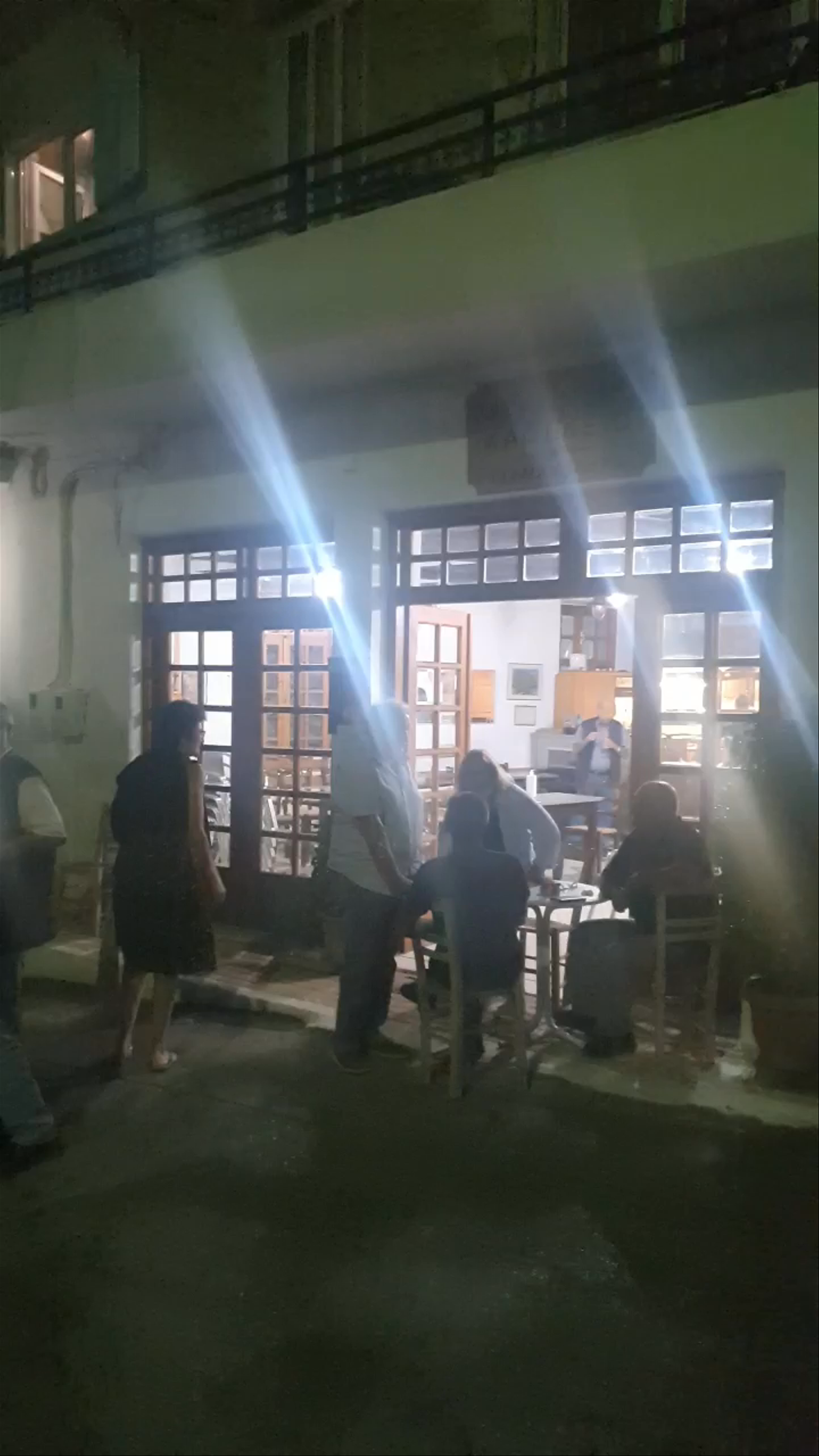 Nighttime Village Life in Mesa Lasithi, Greece