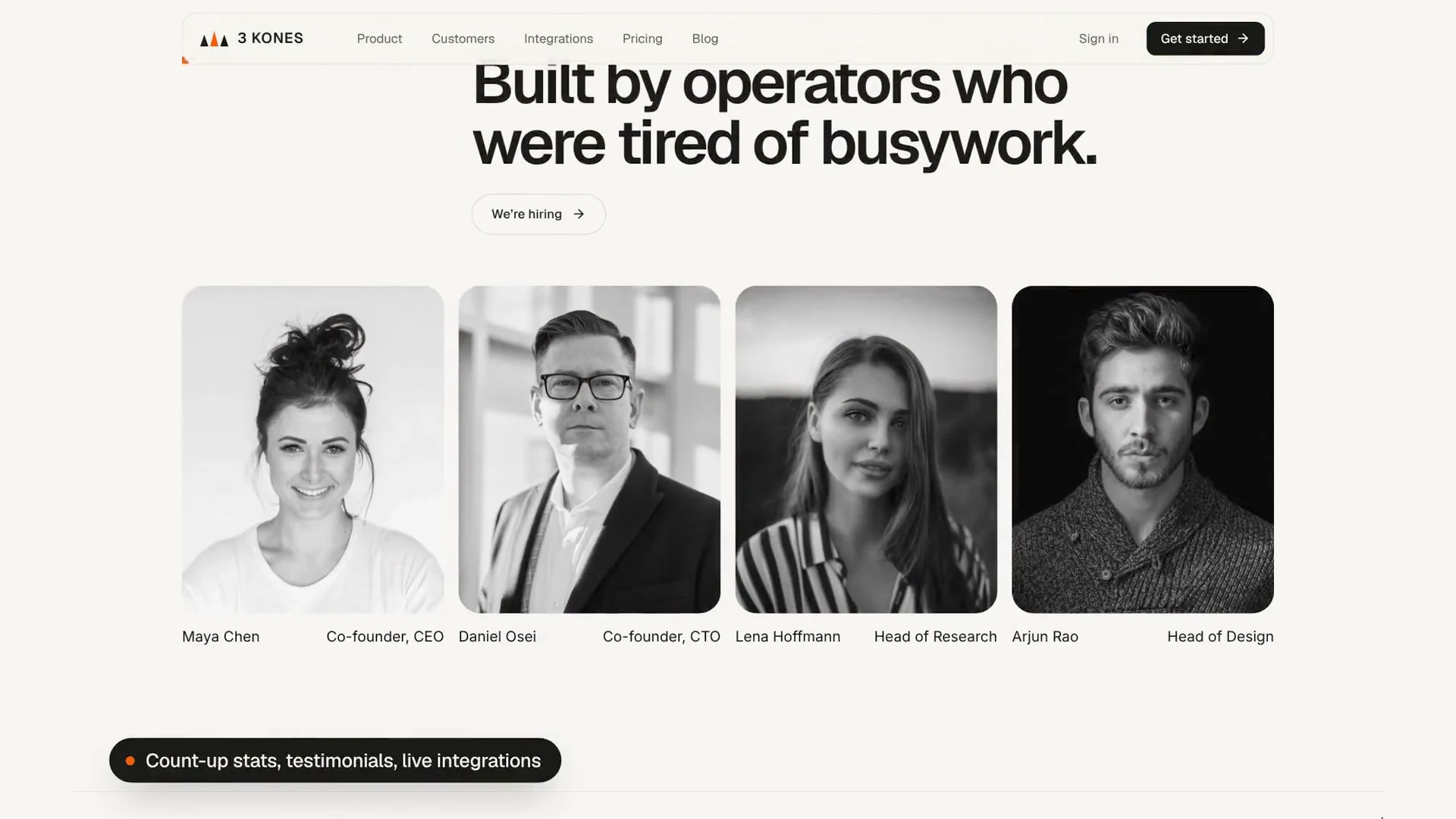 Put my first template on the Marketplace yesterday. It's called Kones, a light one for AI and SaaS startups.My favourite part is the hero. The dashboard comes up out of the headline as you scroll, then the features slide past while the page stays pinned. The video shows it better than I can explain it.15 pages, 6 CMS collections, and the tablet and phone layouts are done separately.Preview: https://kones.framer.website If you click around and something feels off, tell me. I'd rather fix it now than after someone buys it.