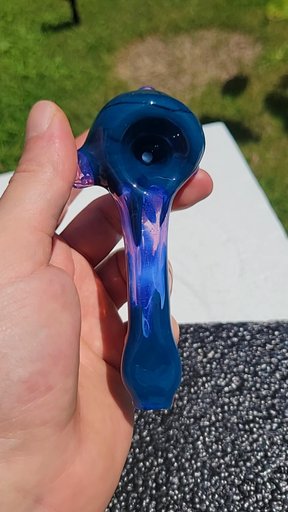 Preview pic of Peacock and purple lilac color drip spoon