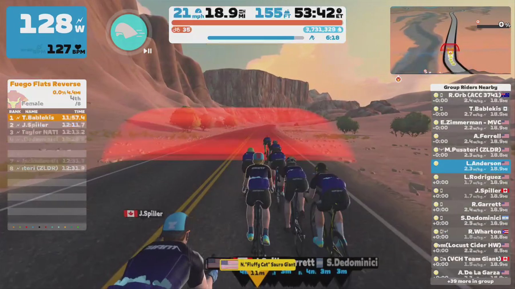 Zwift - Group Ride: Giant Tuesday Ride Series (D) on Tempus Fugit in Watopia
