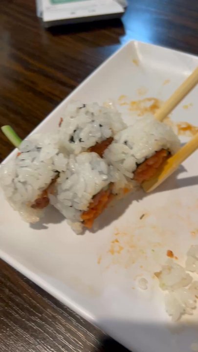 Sakura Ojai - Spicy tuna roll from the lunch special - all rice sticked together so it was hard to eat. - Korean Near Me - Ojai, California