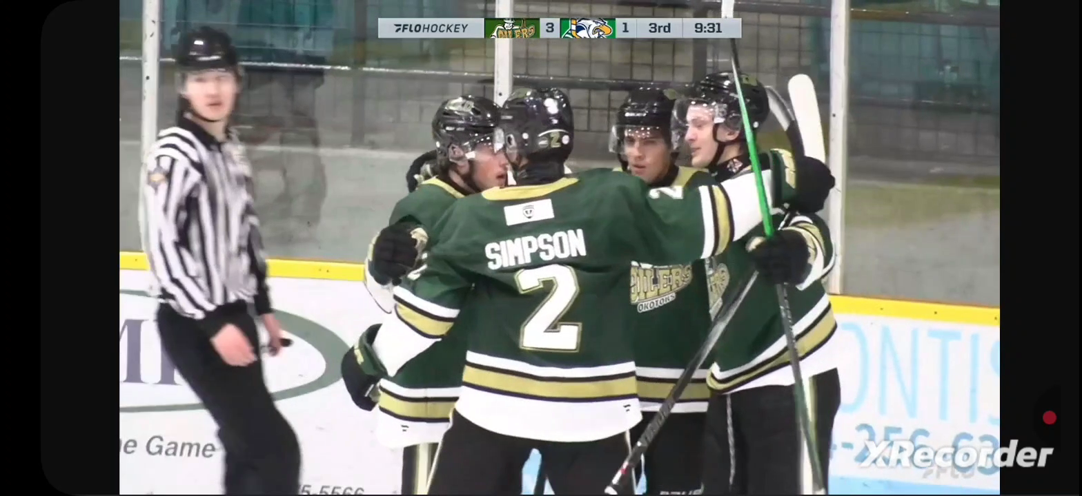 Gabriel Simpson's Stunning Breakout Pass and Snipe | Okotoks Oilers Highlights
