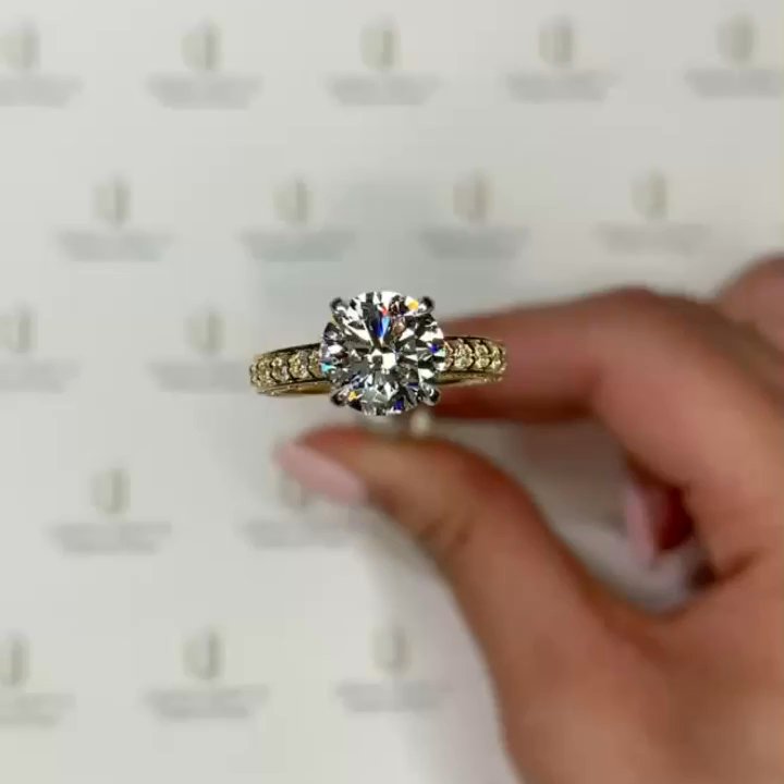 Unique Jewels - Fully custom 18ky ring with platinum prongs for more security on the diamond. - Jewelry Near Me - Webster, Texas