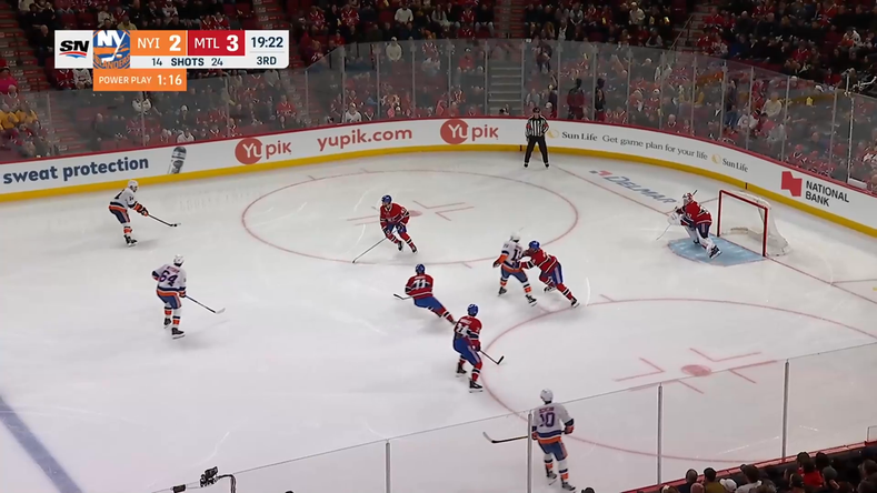 Schaefer ties it at 3 with his 22nd goal, one off Leetch's rookie record · Mar 21, 2026