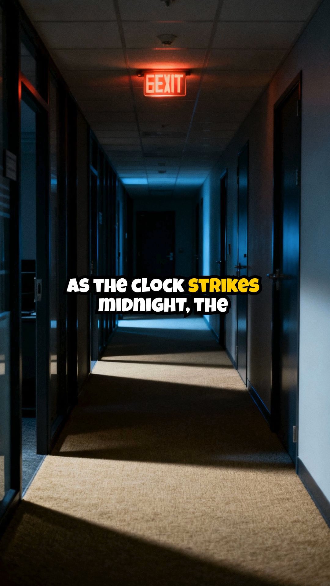 The Haunted Mirror: Reflections Awakening in a Deserted Office Tower