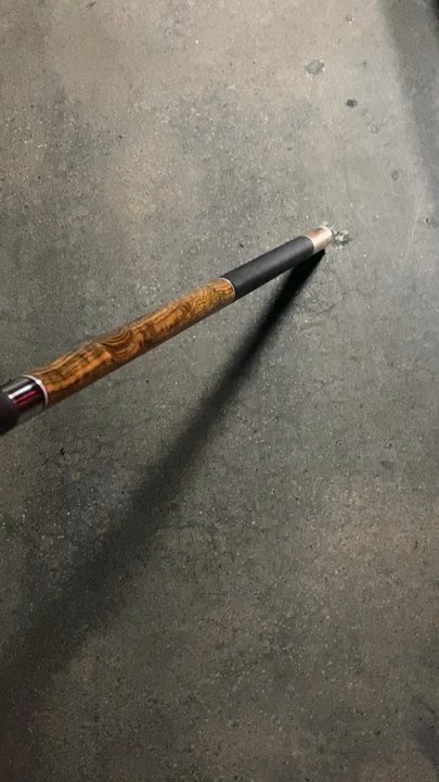 Orange County Billiards - This is the Bulletproof Carbine Carbon Fiber Bacote Wood with a Bulletproof Clear Ferrule and a Bulletproof A.I.M Medium Tip 19 oz. - Pool & Billiards Near Me - Westminster, California