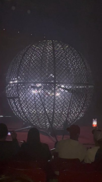 Circus Vargas - Motorcyclists in circular steel dome - Performing Arts Near Me - Torrance, California