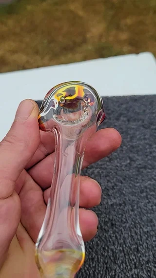 Preview pic of Bubble hash spoon #26 amber purple
