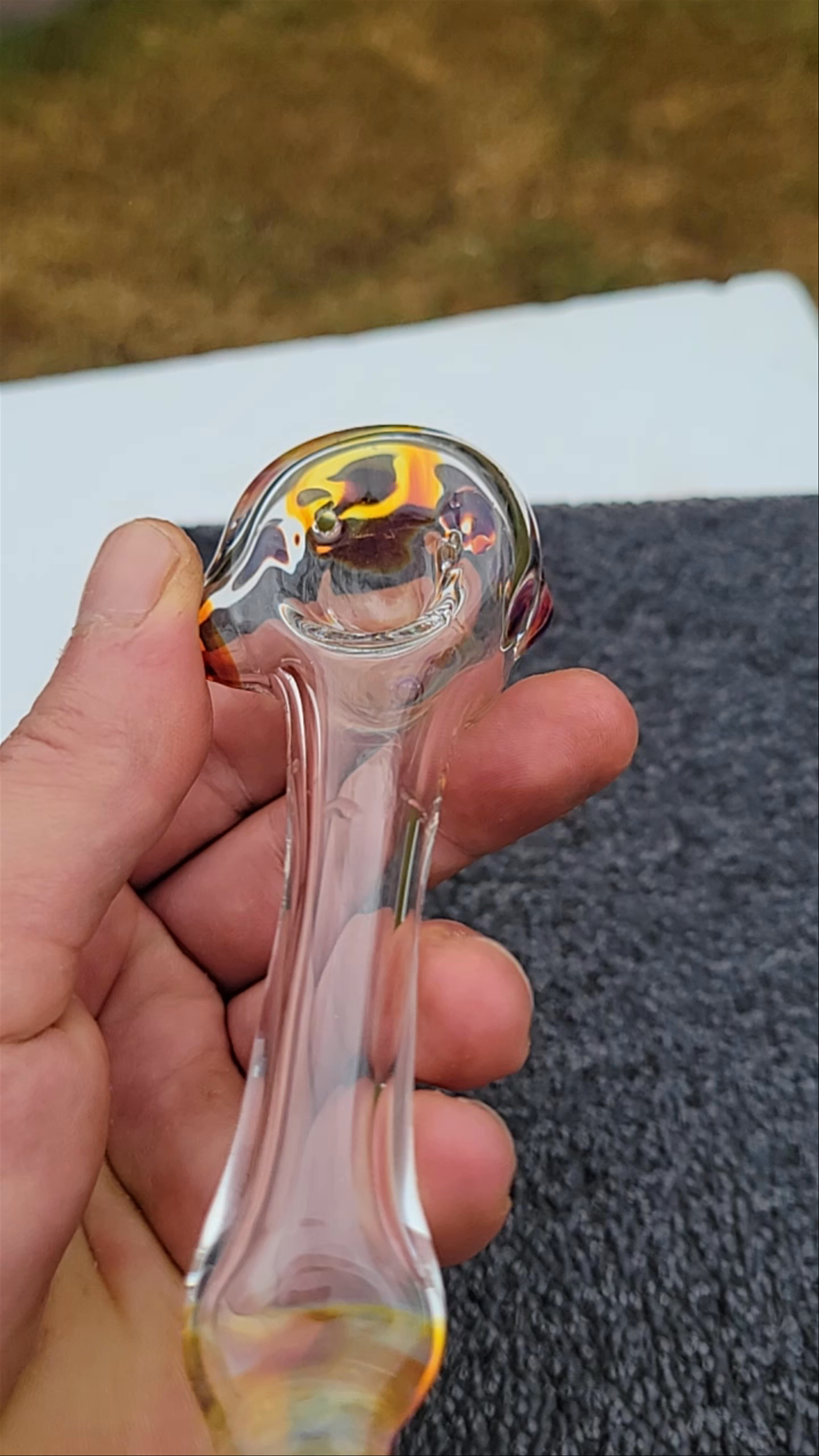 Preview pic of Bubble hash spoon #26 amber purple