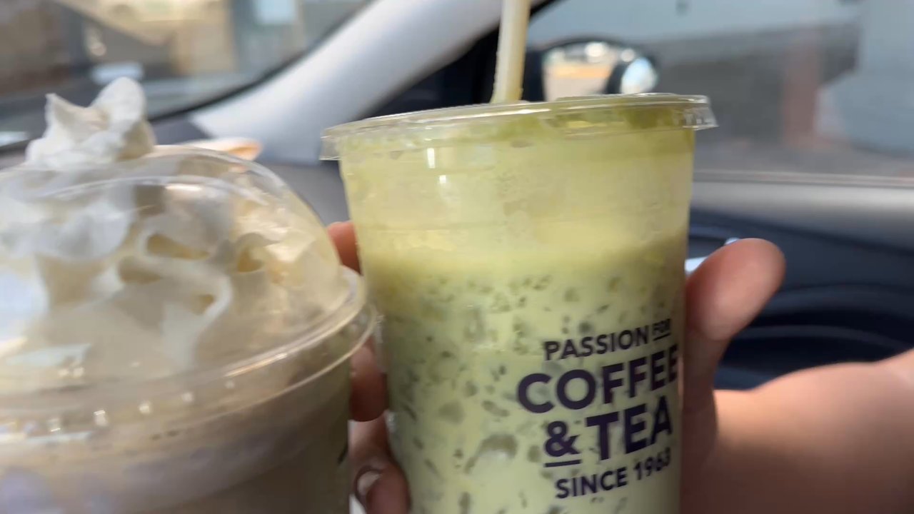 The Coffee Bean & Tea Leaf - Ube Alfagado & strawberry matcha - Coffee & Tea Near Me - Ewa Beach, Hawaii