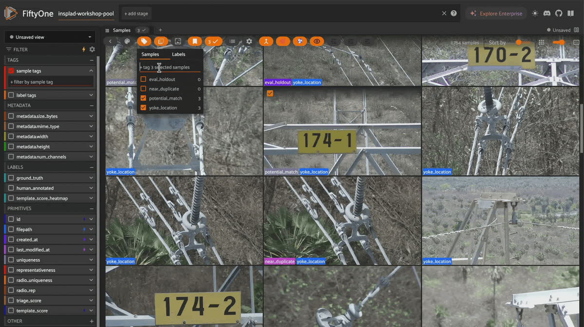 Tagging confirmed candidates as potential_match in the FiftyOne App so later steps skip already-found images