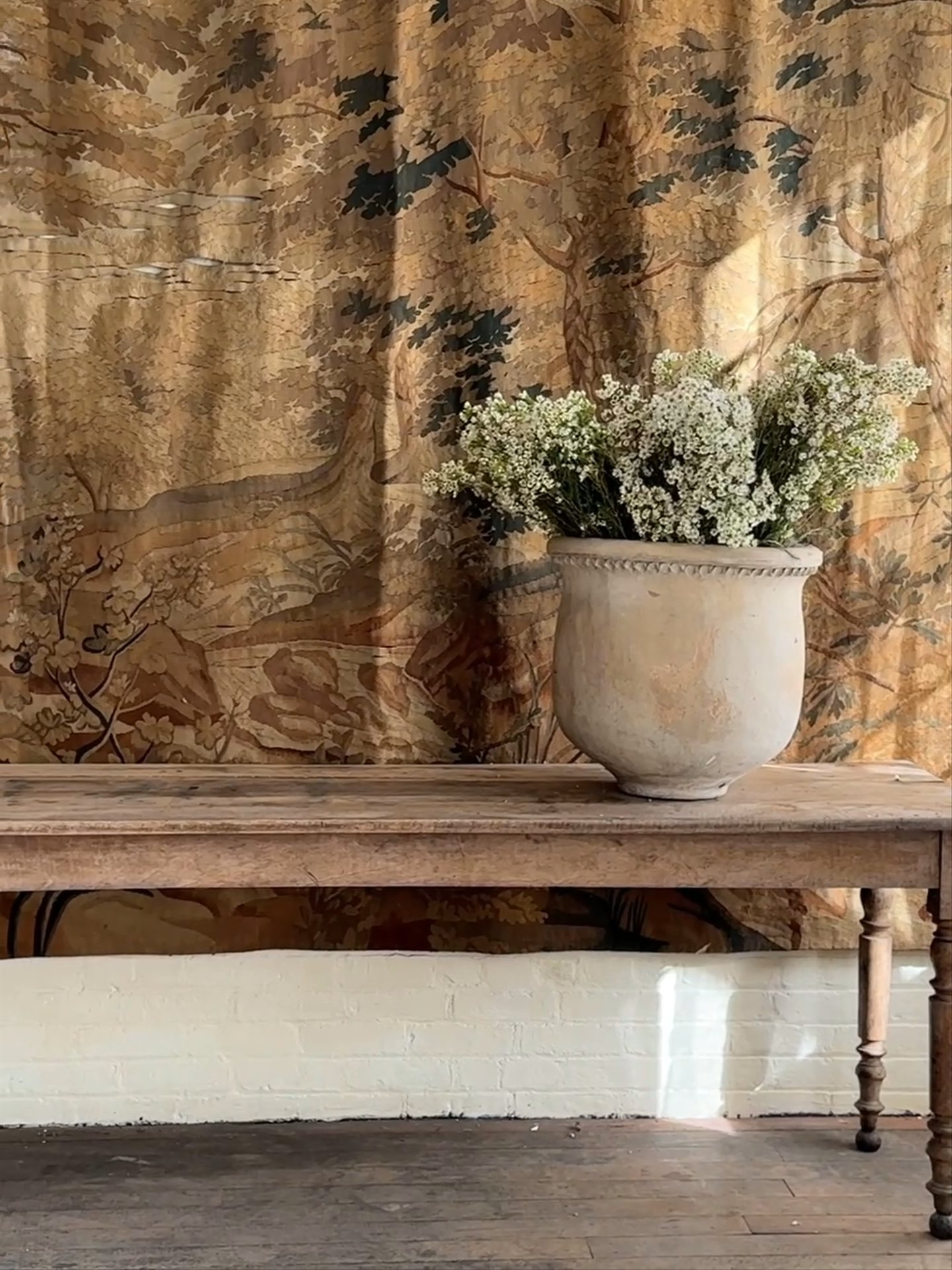 Antique Farm Console Table
