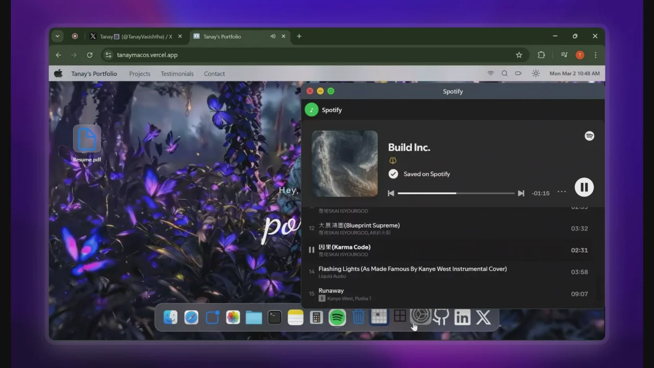 MacOS Theme Portfolio image 1