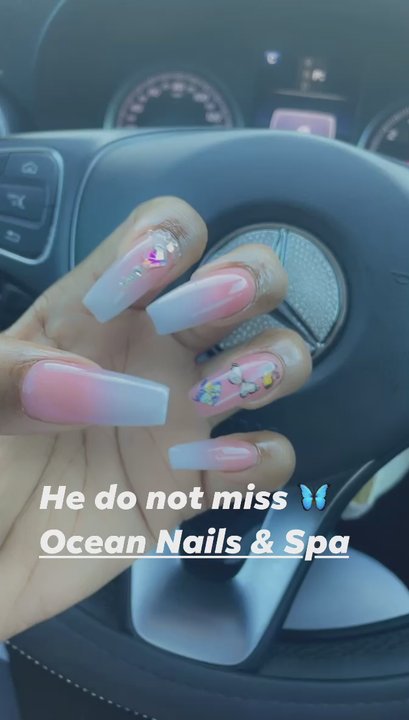 Ocean Nails - Sky on my nails - Nail Salons Near Me - Fort Worth, Texas