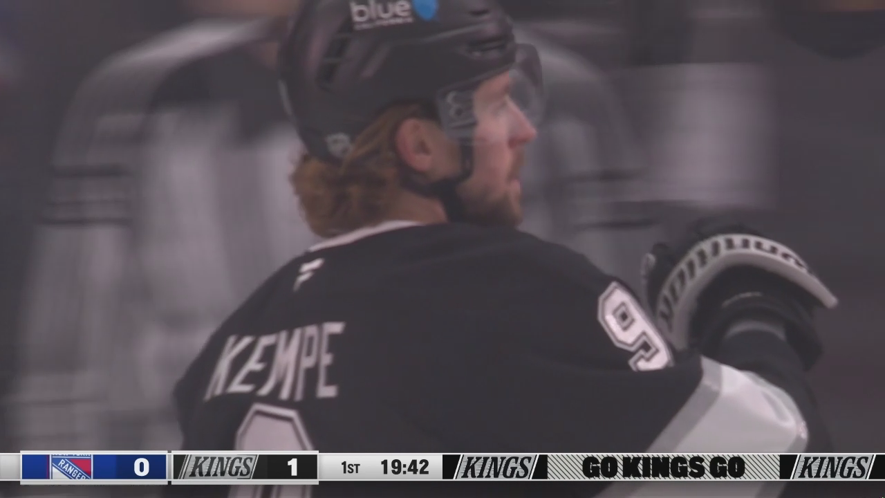 Adrian Kempe with the opening goal vs. New York Rangers · Jan 20, 2026