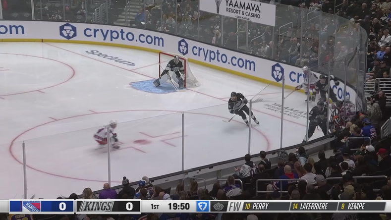 Adrian Kempe with the opening goal vs. New York Rangers · Jan 20, 2026