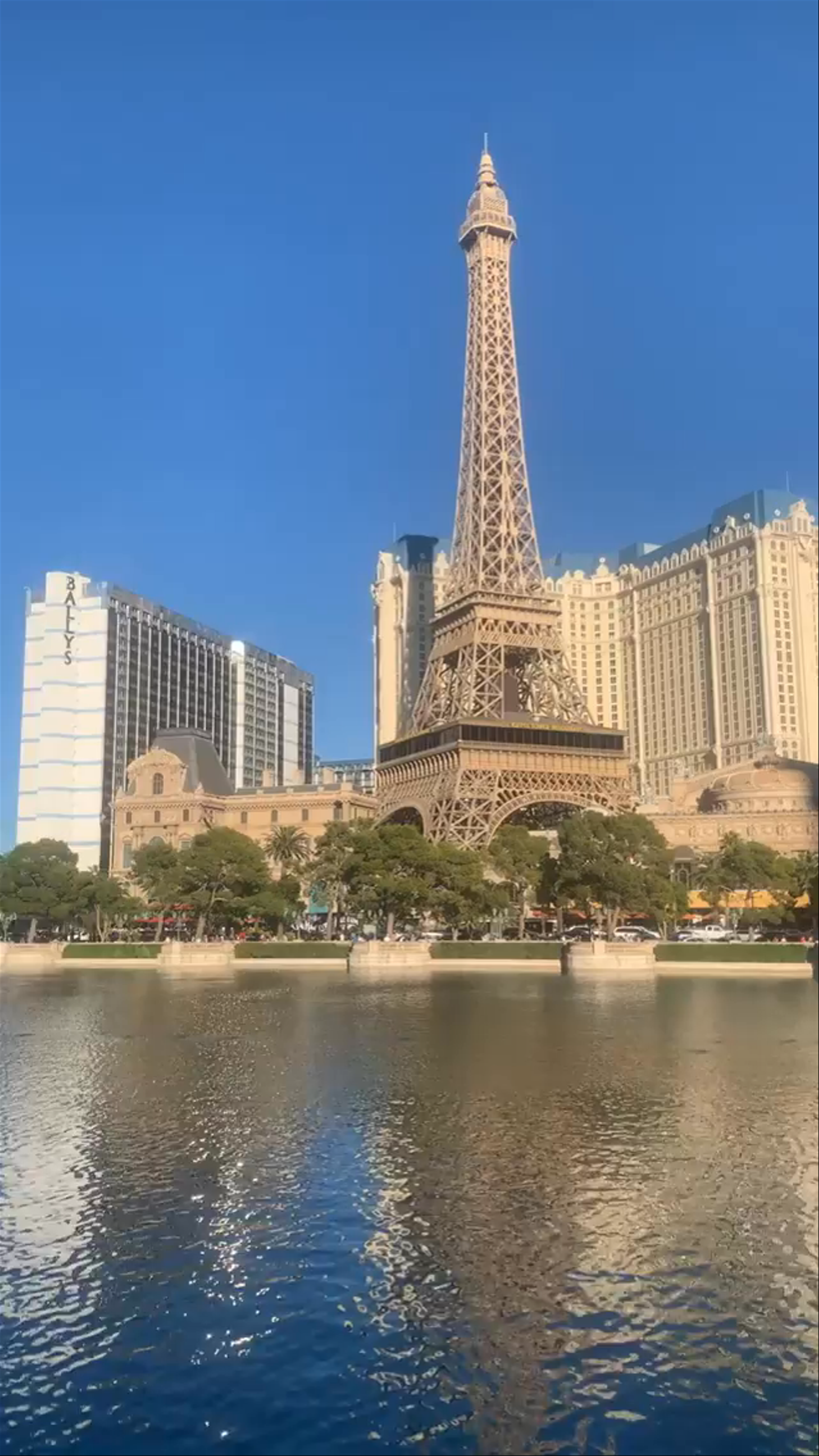 Bellagio Drive: Iconic Las Vegas Sights with the Eiffel Tower Replica
