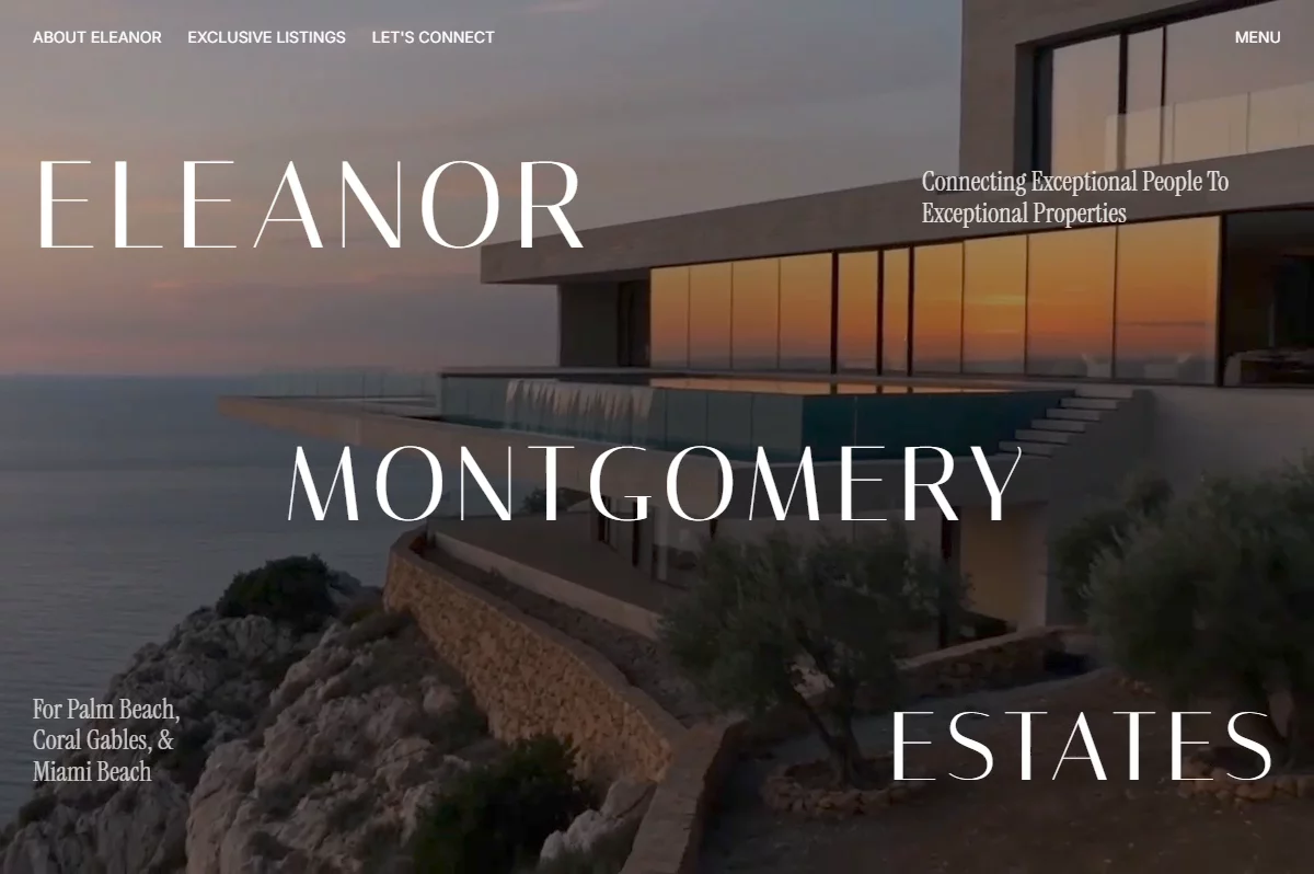 Hero design explorations for the hero section of my framer template for luxury real estate agents. After quite many iterations I finally think I will go with this one. All the elements will later be animated, this is just the design skeleton.Would appreciate thoughts and suggestions.