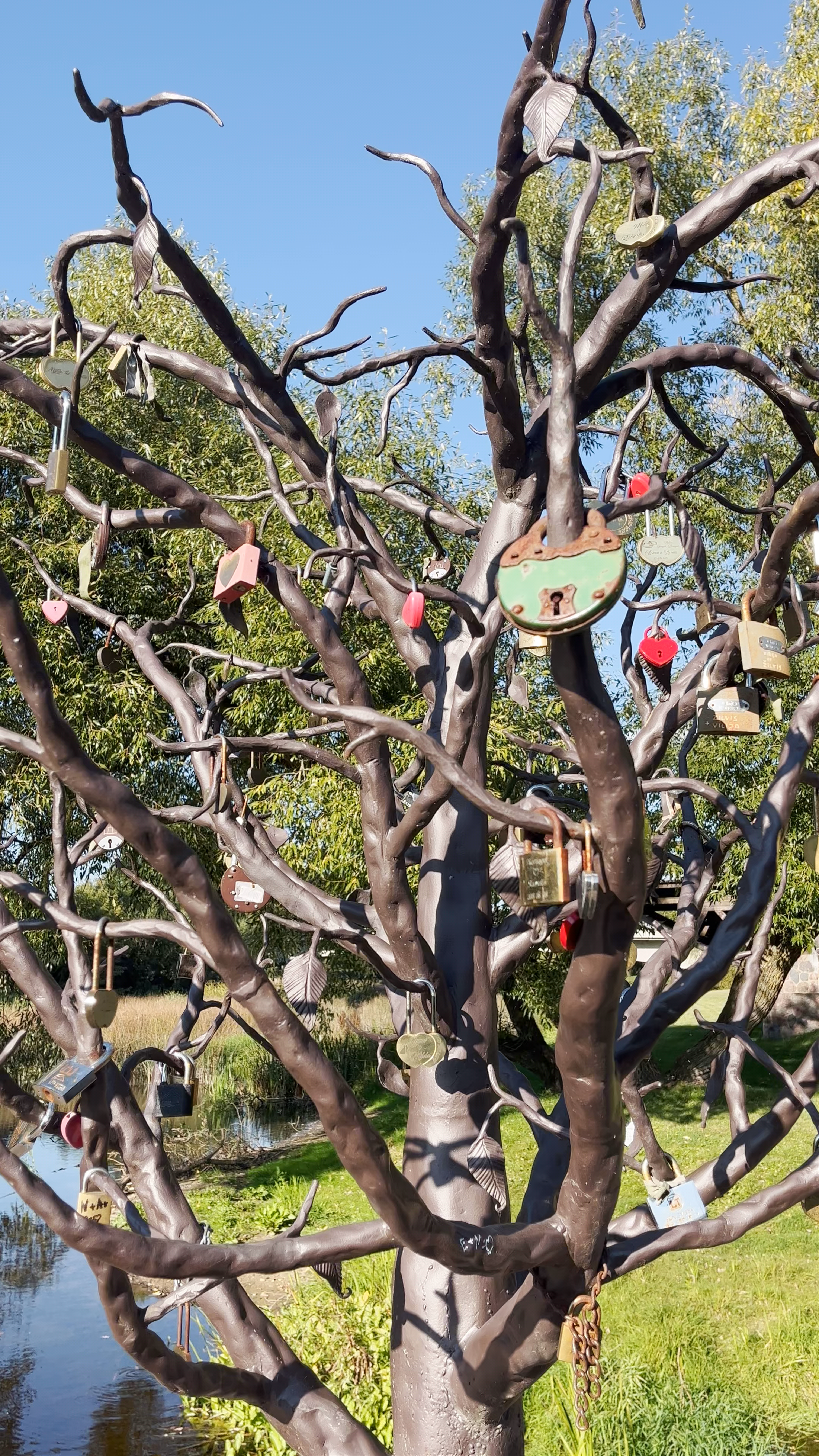 Meilės spynų medis