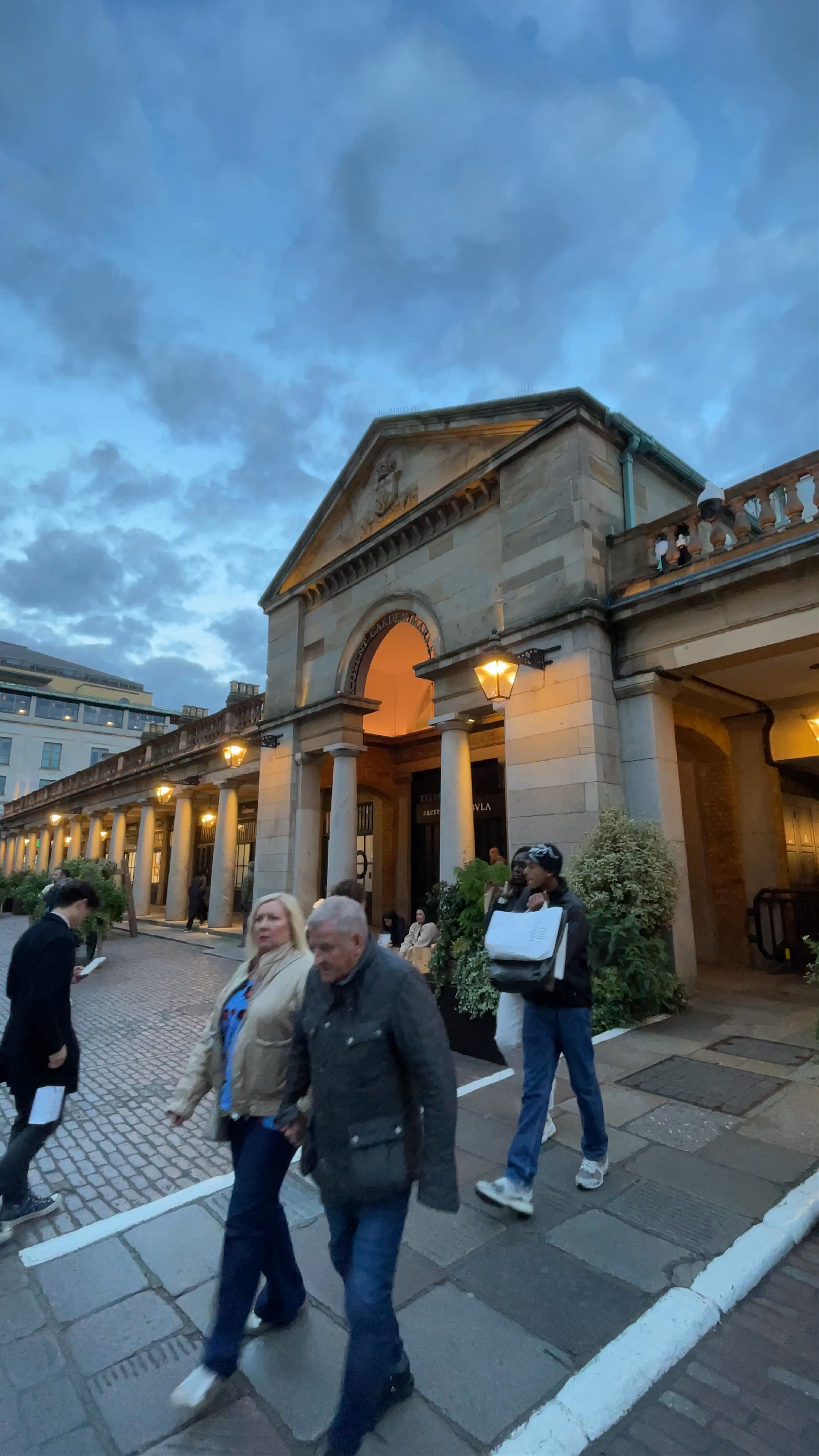 Evening Stroll Through Covent Garden Piazza, London