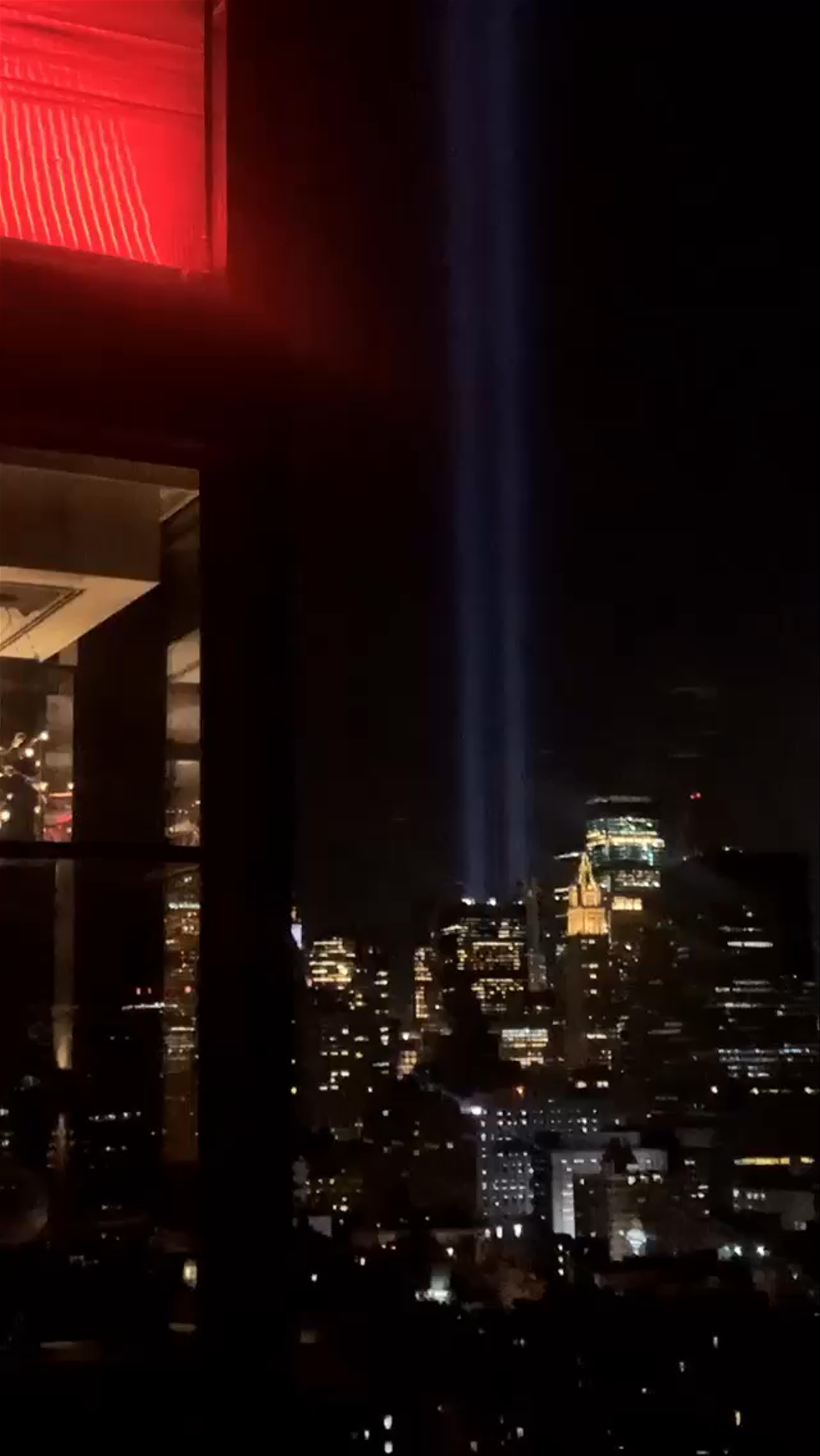 New York City Nightscape with Tribute in Light