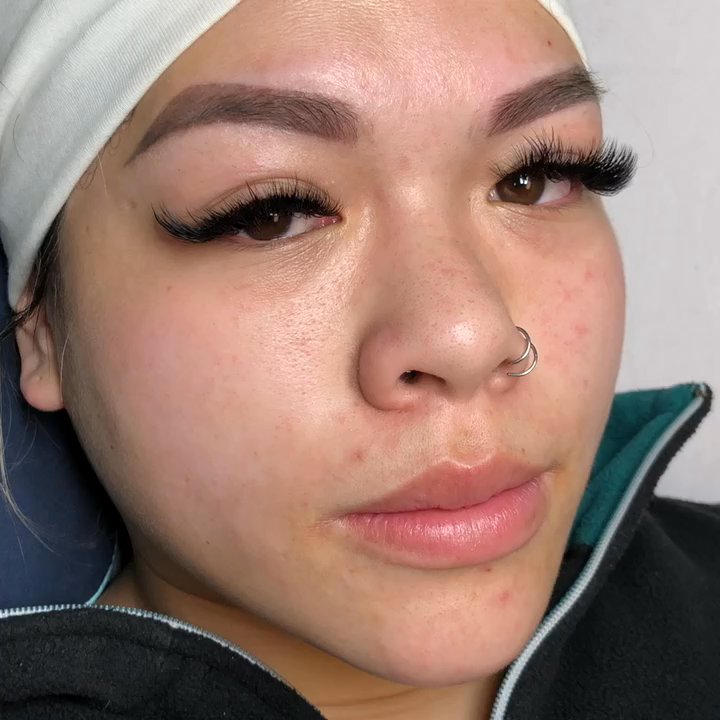 Accent Nails & Spa - Headed powder brow and volume fullset for my sweet client. She requested bold brow and i delievered it (: - Nail Salons Near Me - Melbourne, Florida