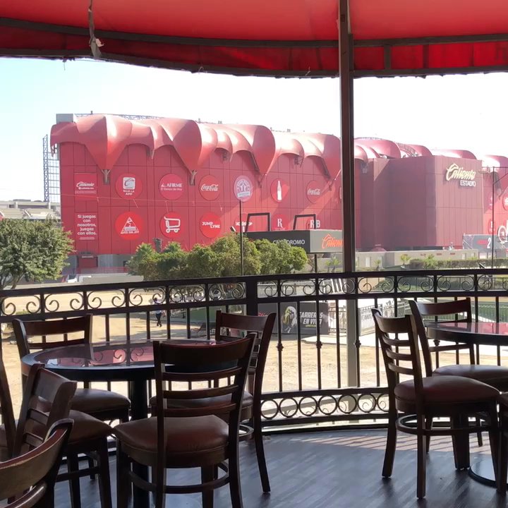 Caliente Casino - The view from the outdoor patio of the restaurant looking at the race track - Casinos Near Me - Tijuana, BCN