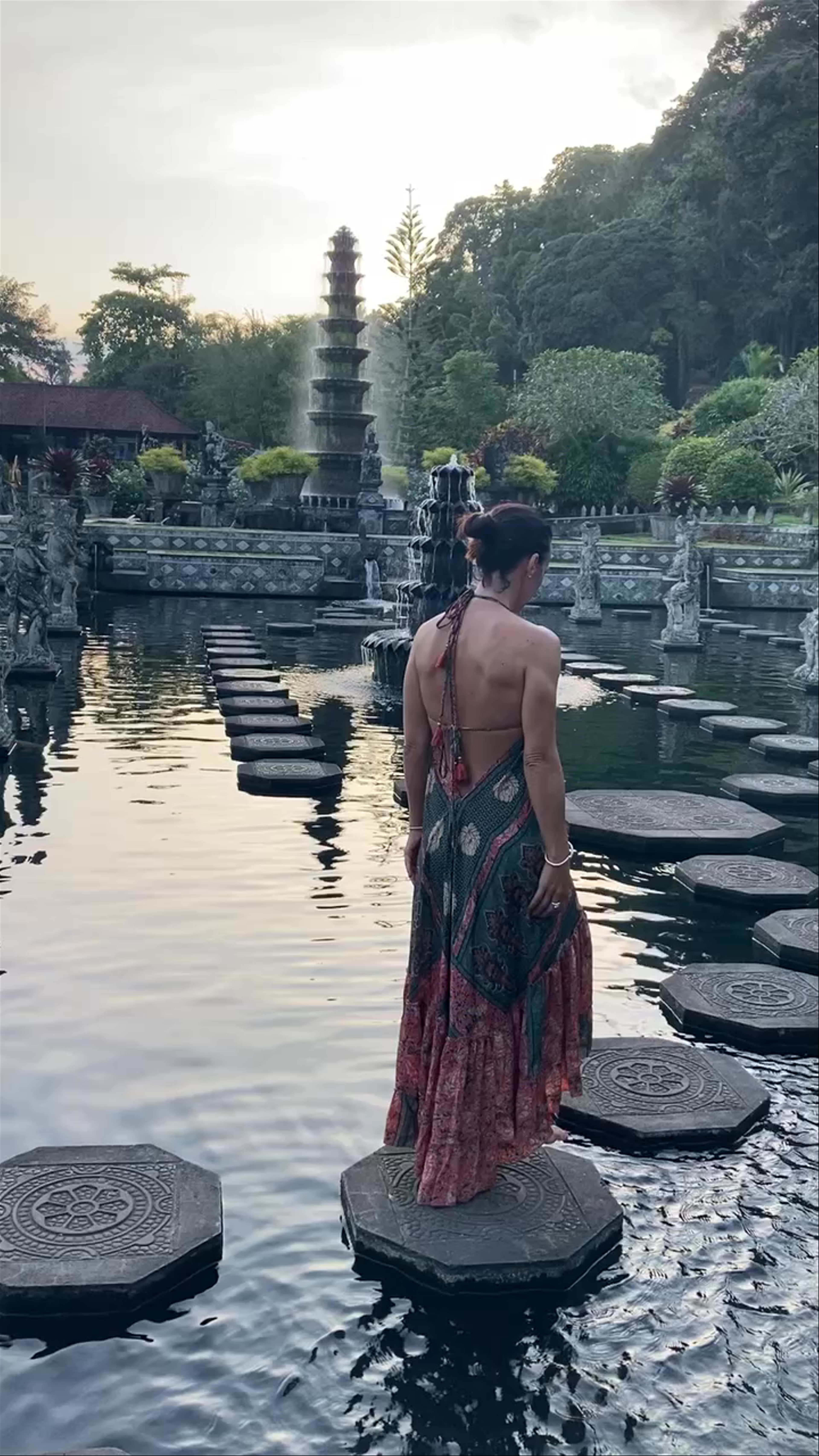 Sunset Serenity at Tirta Gangga Water Palace, Bali