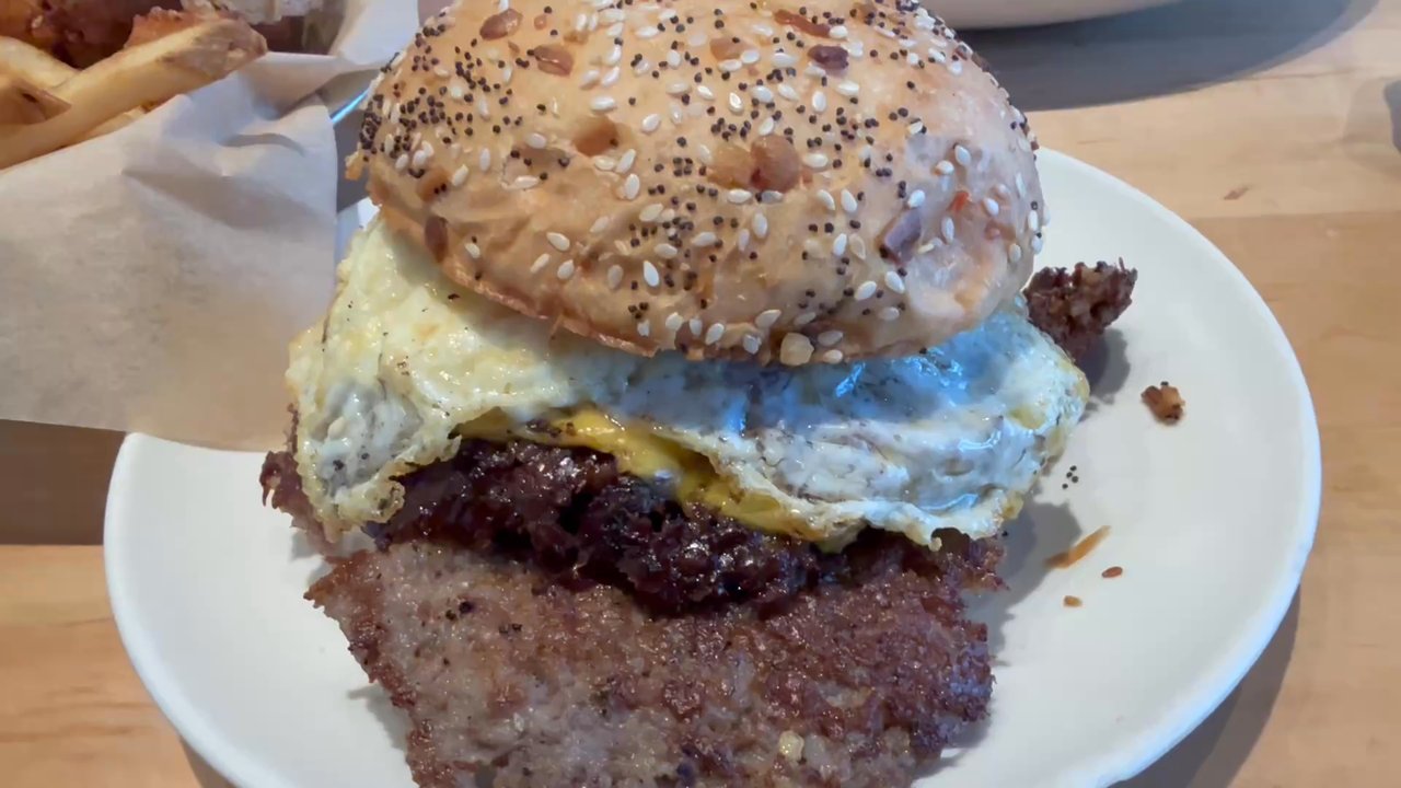 Society Burger - Hangover burger with an extra patty. Extra patty $2.50 - Salad Near Me - Broken Arrow, Oklahoma