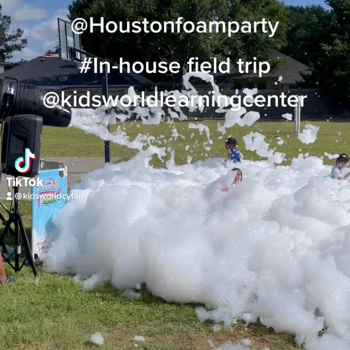 Kids World Learning Center - Foam party 2022 - Preschools Near Me - Houston, Texas