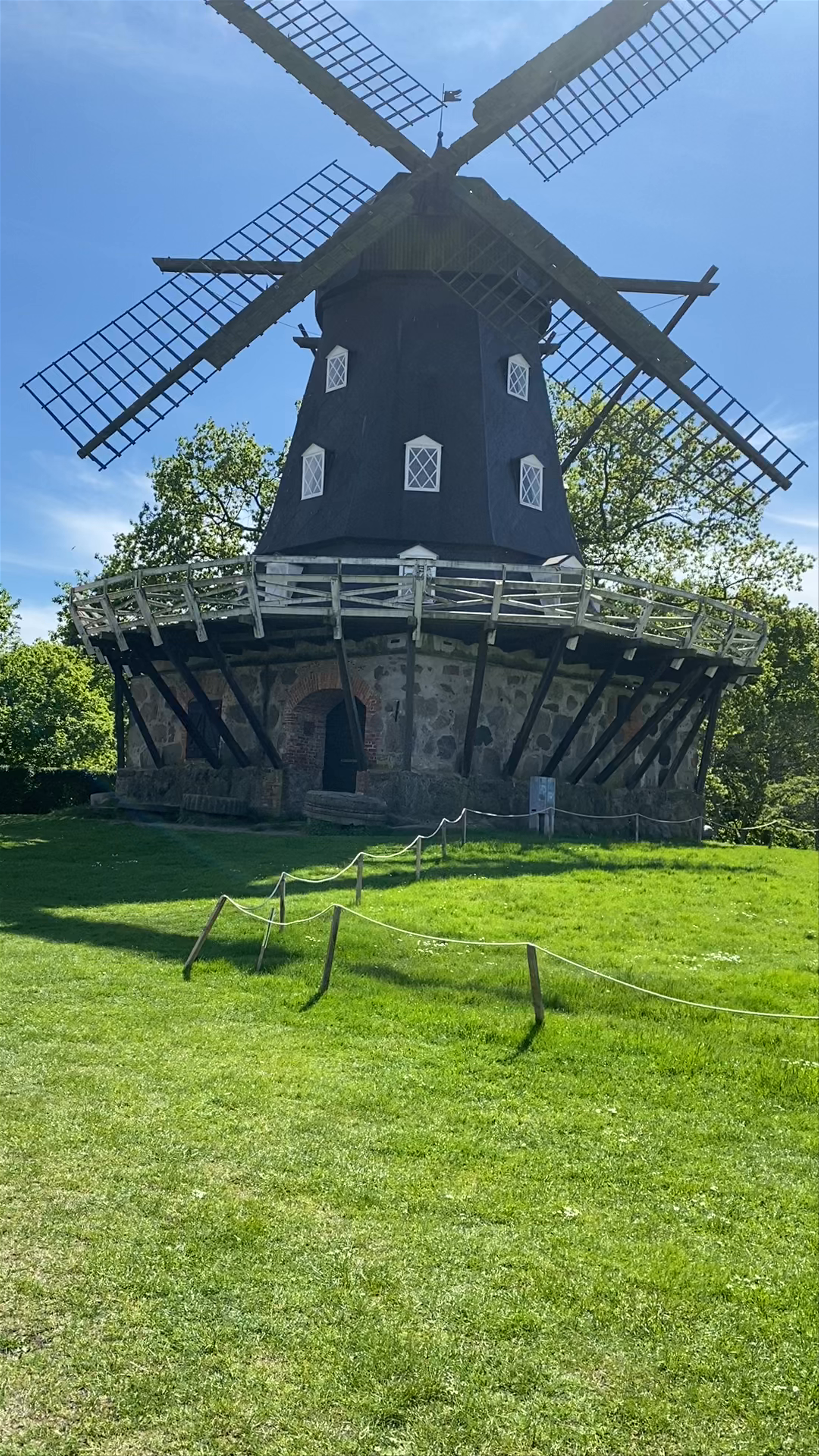 Historic Castle Mill Windmill in Malmö, Sweden
