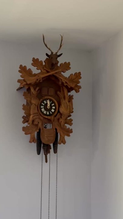 Clock Repair by Victor - This is the clock striking 12:00 with the cuckoo and music box in working order. - Clock Repair Near Me - Saint Louis, Missouri