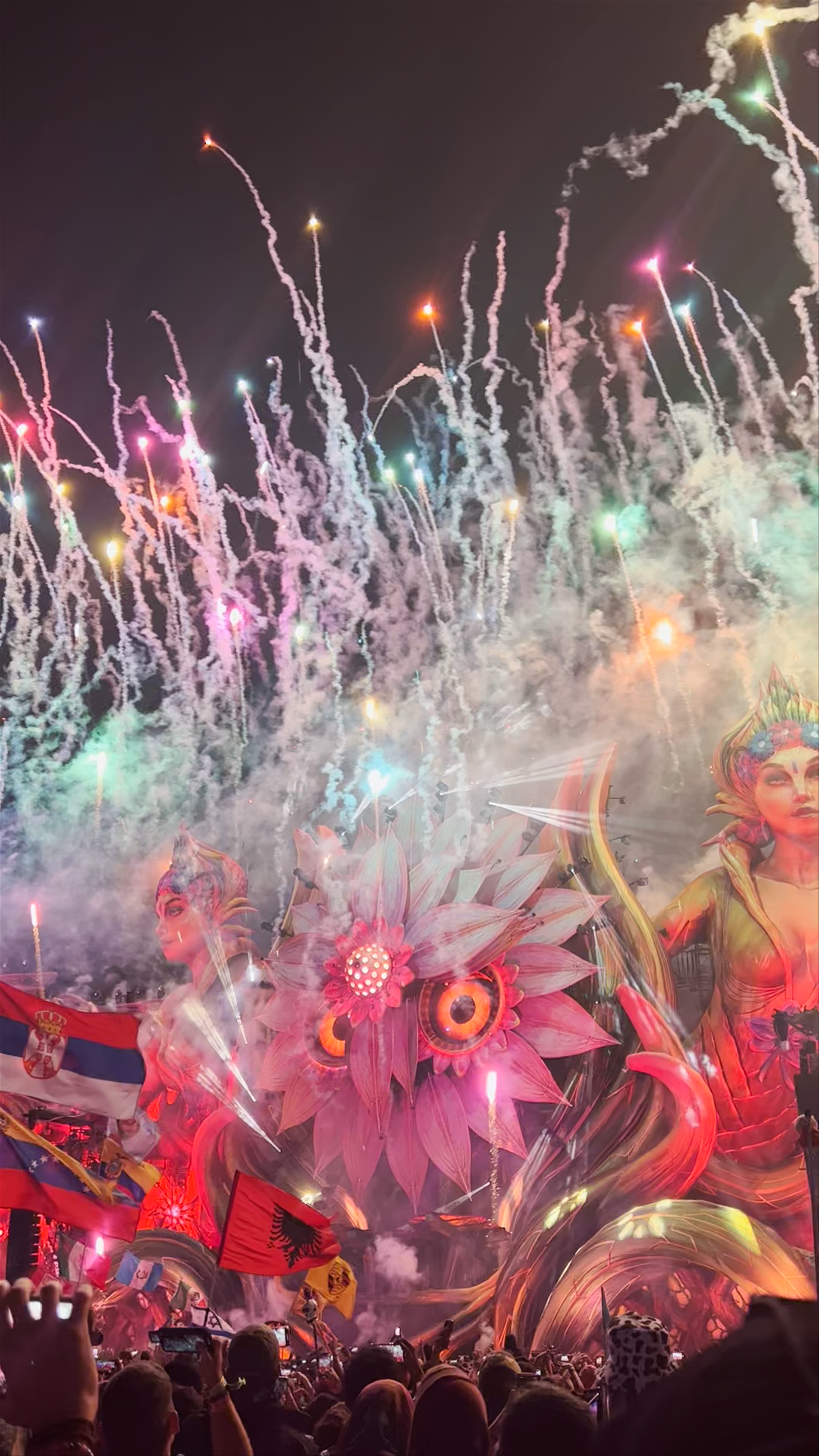 Epic Night Fireworks and Floats at EDC Orlando Music Festival