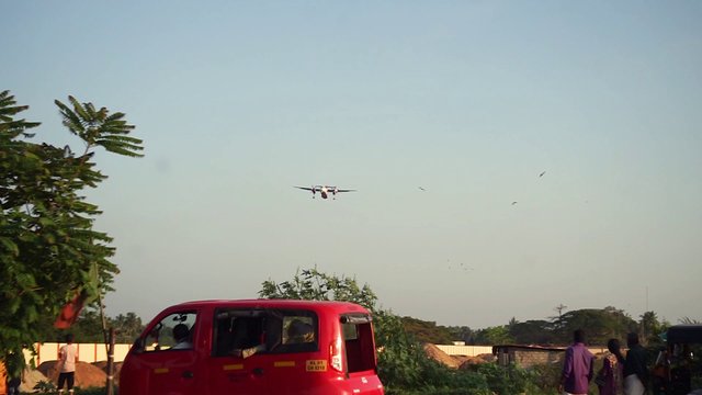 Plane landing in India 